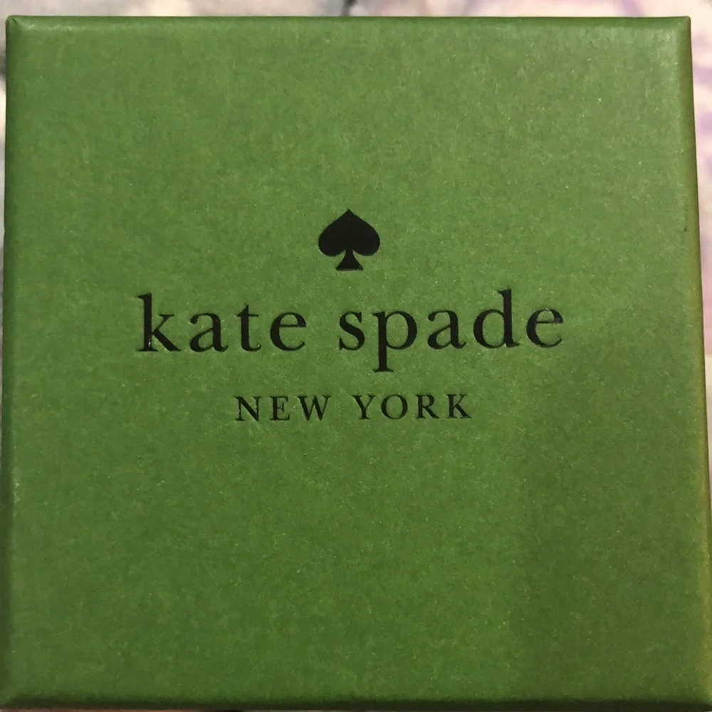 Kate Spade New York Women's Jet Cubic Zirconia‎ Bezel Stud Earrings new